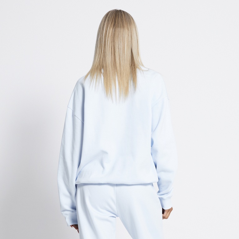 Basic sweatshirt "New Crew"  Light blue